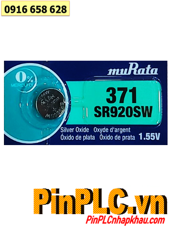 MuRata SR920SW _Pin 371; Pin đồng hồ 1.55v Silver Oxide MuRata SR920SW _Pin 371